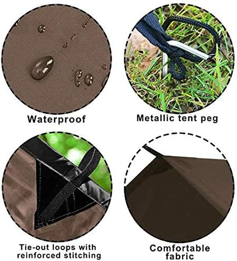 Tent Tarp, Picnic Mat Camping Tarp Tent Hammock Tarp, Pu Waterproof Camping Tarp Tent Rain Fly Picnic Mat Survival Shelter Sunshade