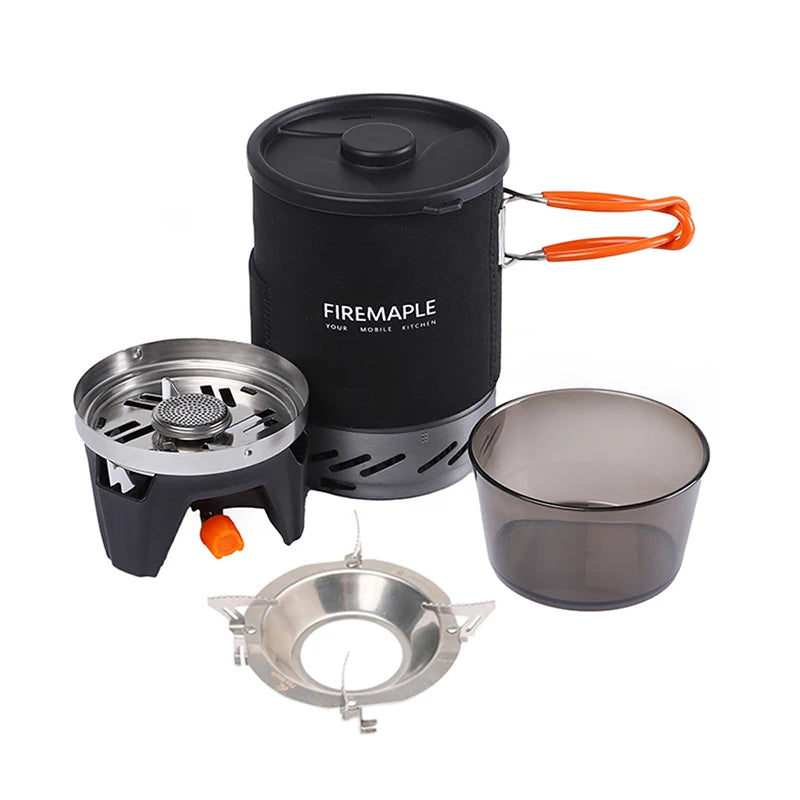 Fire Maple Star X1 Camping Stoves Outdoor Hiking Cooking System with Stove Heat Exchanger Pot Bowl Portable Gas Burners FMS-X1