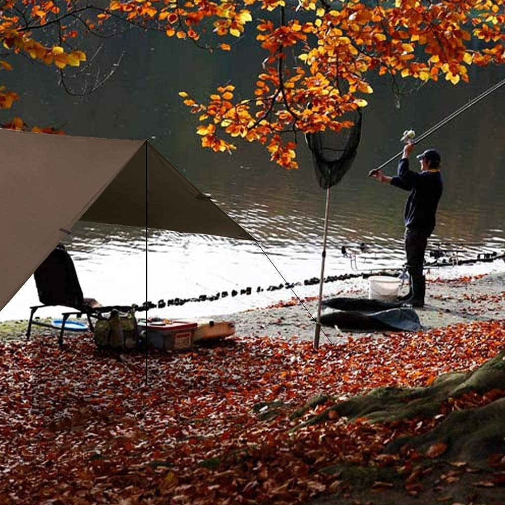 Tent Tarp, Picnic Mat Camping Tarp Tent Hammock Tarp, Pu Waterproof Camping Tarp Tent Rain Fly Picnic Mat Survival Shelter Sunshade