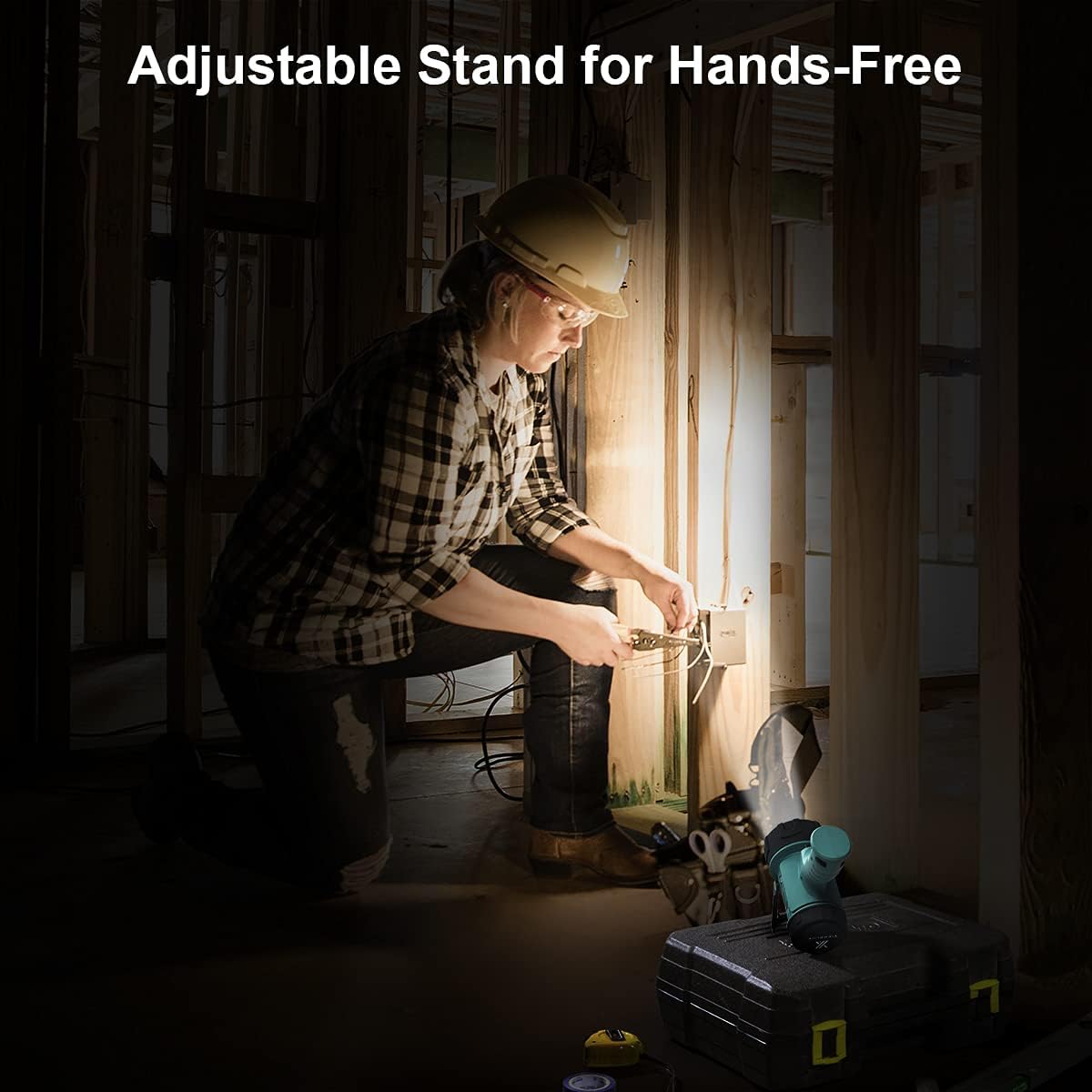 Rechargeable Spotlight, Super Bright 1000,000 High Lumen LED IP67 Waterproof Handheld Spotlight Long Lasting Large Flashlight Searchlight with Detachable Red Light Filter