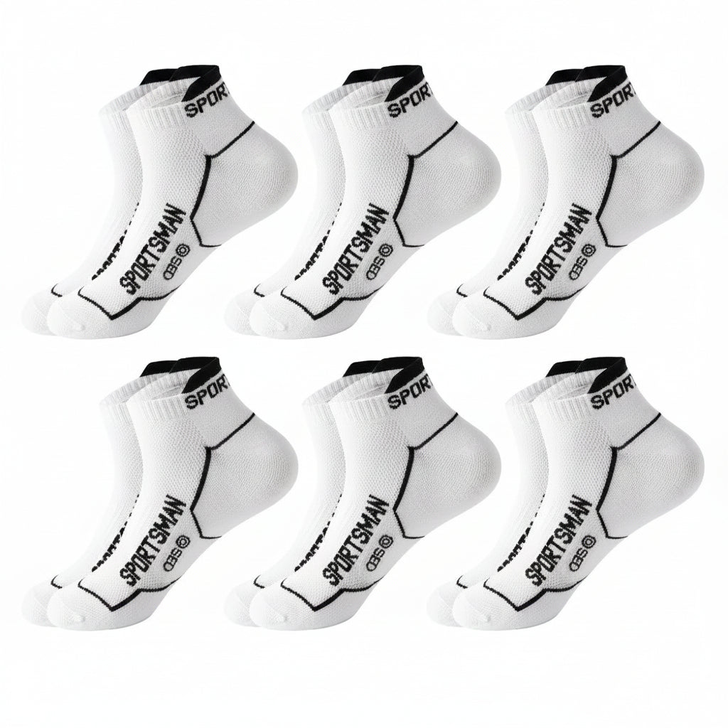 6 Pairs Socks Men'S Short Socks Sweat Absorbent and Odorous Basketball Socks Running Sports Socks Breathable Mesh Men'S Socks
