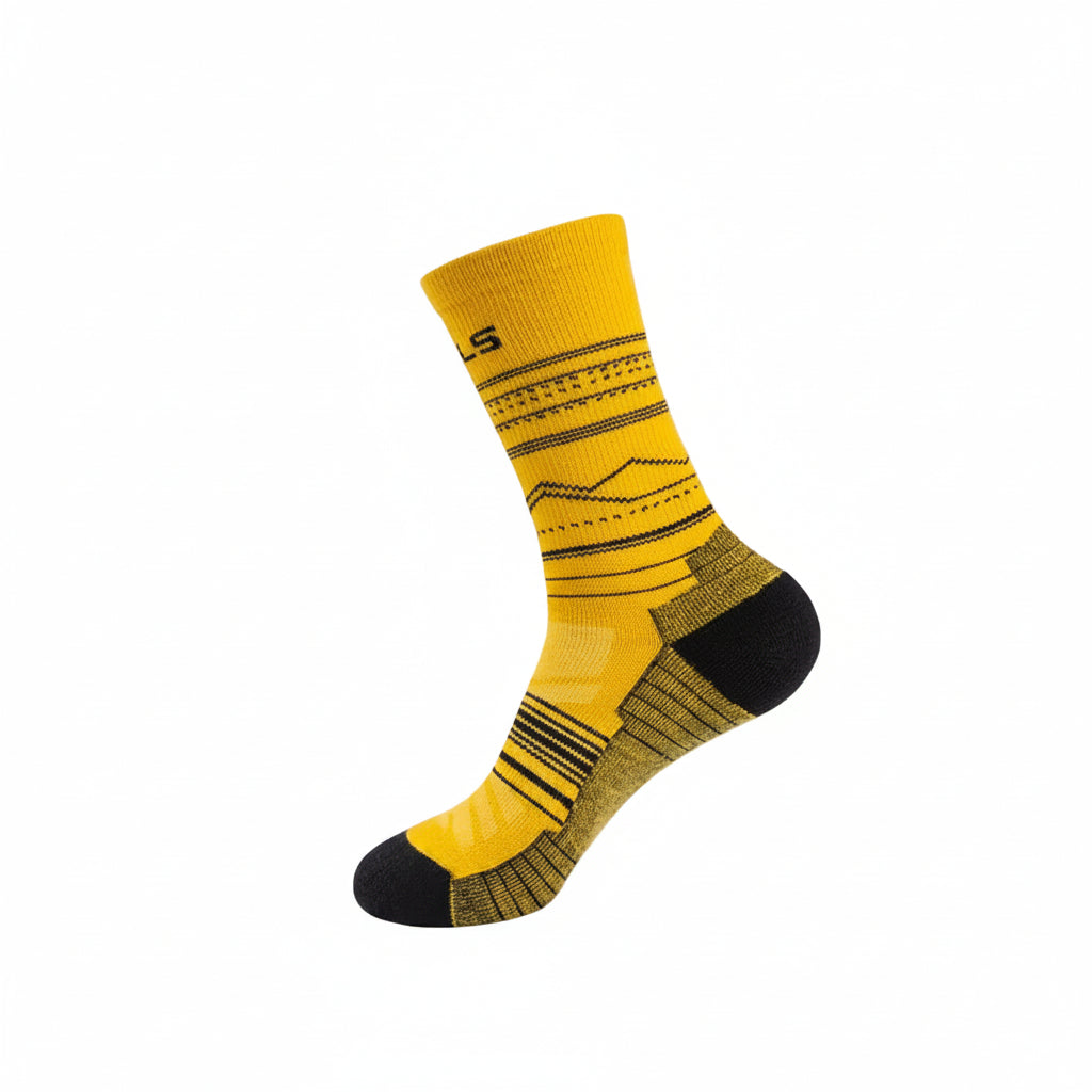 Merino Wool Socks Hiking Running Socks Soft Lightweight Shock Absorption Damping Mid-Calf Breathable Ankle Cycling Socks