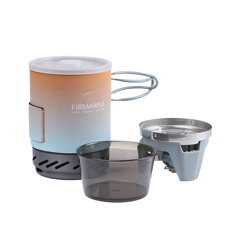 Fire Maple Star X1 Camping Stoves Outdoor Hiking Cooking System with Stove Heat Exchanger Pot Bowl Portable Gas Burners FMS-X1