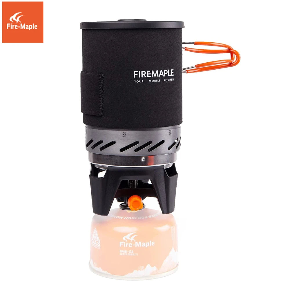 Fire Maple Star X1 Camping Stoves Outdoor Hiking Cooking System with Stove Heat Exchanger Pot Bowl Portable Gas Burners FMS-X1